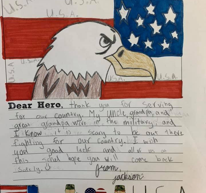 Thank you letters for our veterans